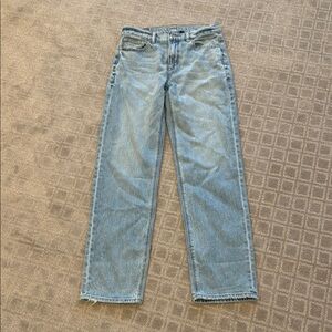 American Eagle super high rise straight jeans